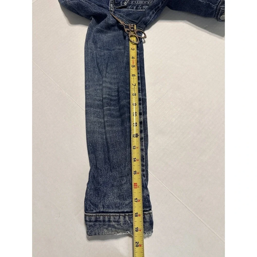 Levi's Jean Jacket Medium Y2K 2002 Trucker Iconic Coat Button Up Womens - Picture 14 of 16